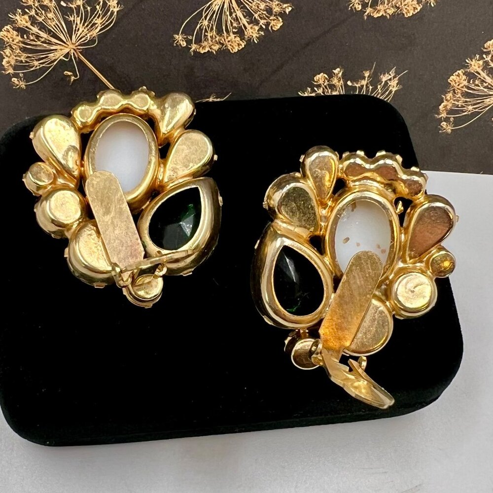 Juliana Coral Gold Splattered Brooch and CLIP Earrings - Picture 7 of 7